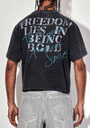 FREEDOM IS NOT FREE WASHED CROPPED TEE