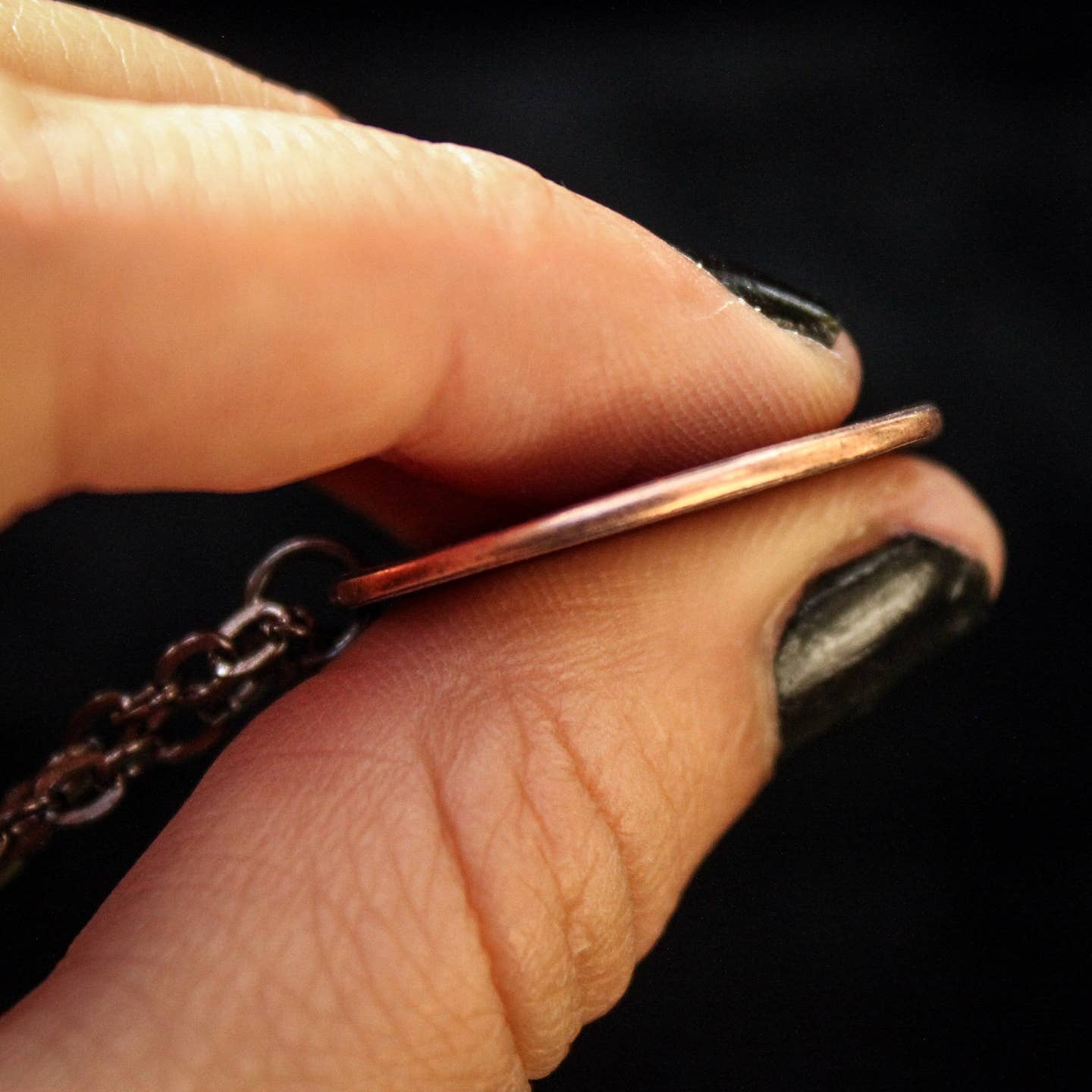 Blood Moon Copper Necklace - 1" Pendant on 30" Chain