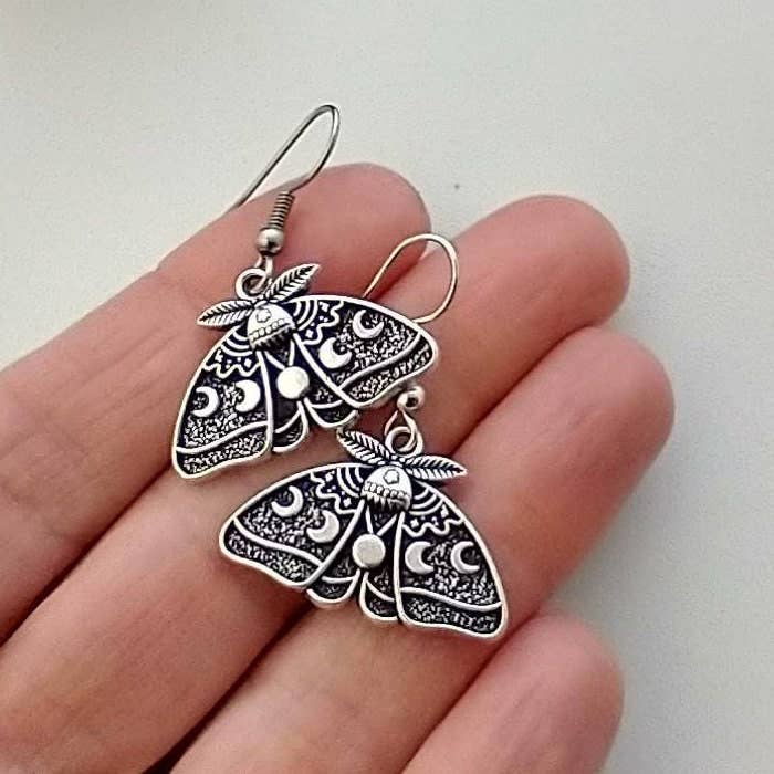 Piccadilly Pendants - Luna Moth Earrings, Mystical Earrings, Nature Jewelry: Earrings