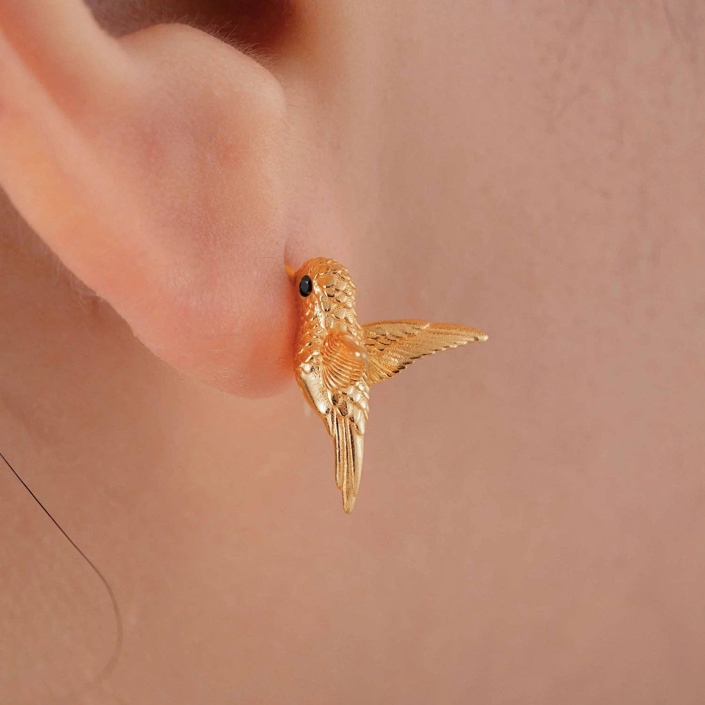 Hummingbird Earrings: Gold Vermeil