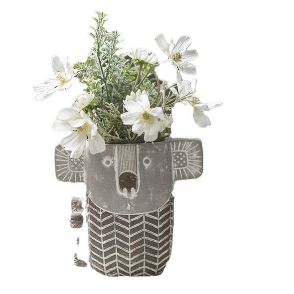 Cement Koala Planter: Large