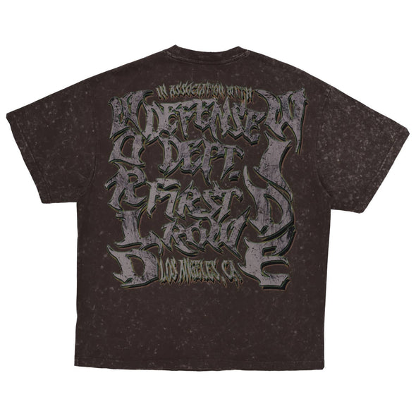 WAKE UP AND BE FIERCE SKULL SPIRIT WASHED TEE: Caffe