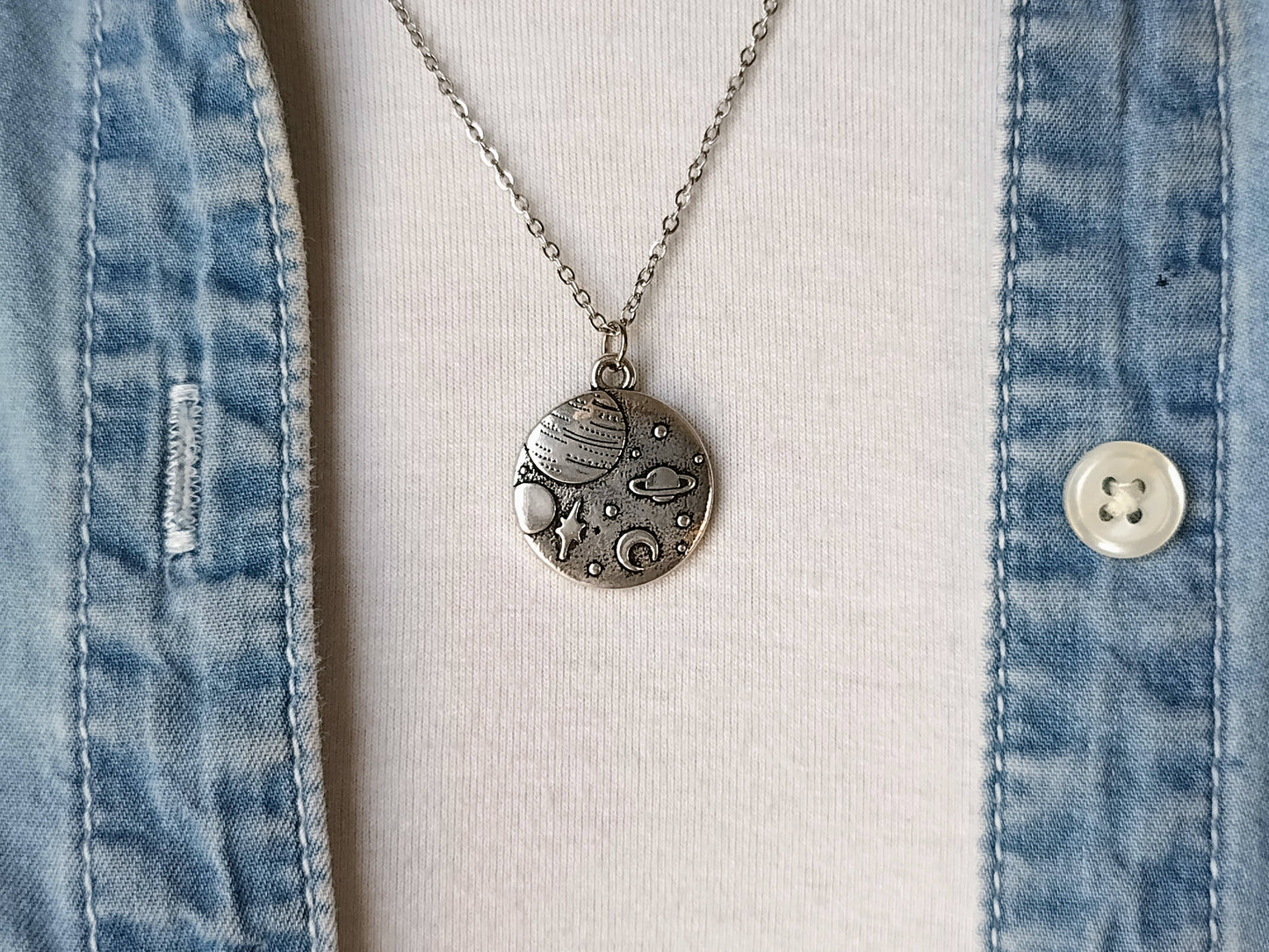 Piccadilly Pendants - Planet Necklace, Space Necklace, Celestial Necklace