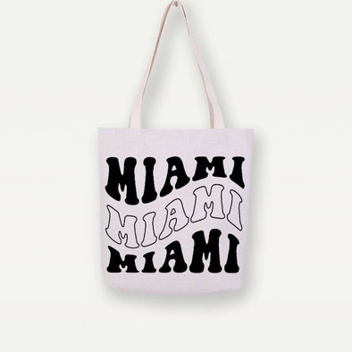 Study Room - Miami Canvas Tote Bag, Handbag, Sustainable