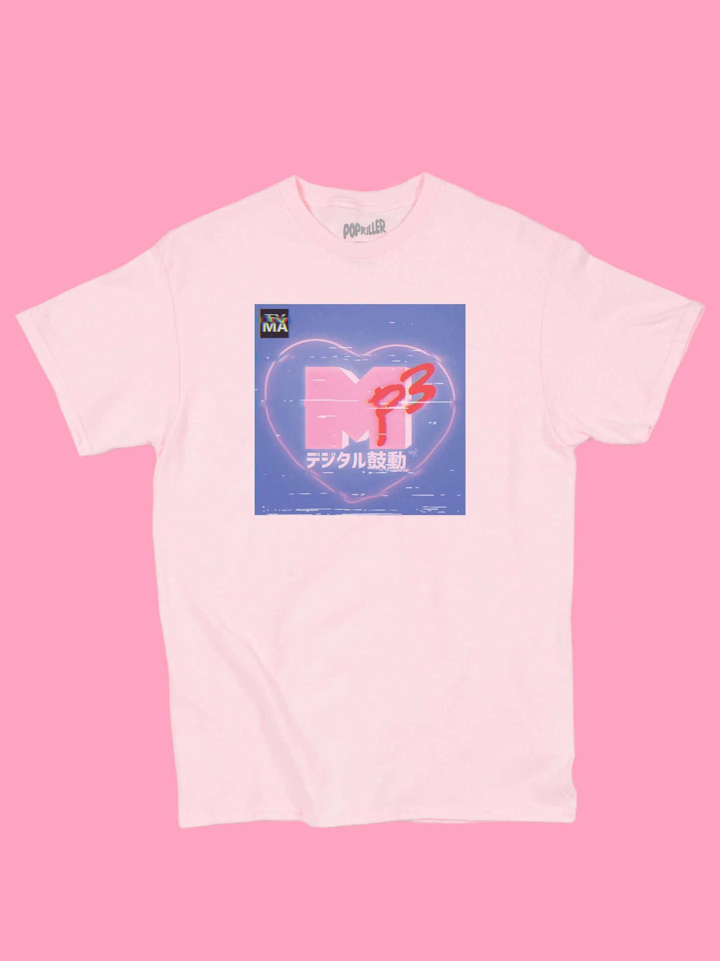 Popkiller Artist Series Warakami Vaporwave MP3 Digital T: Pink