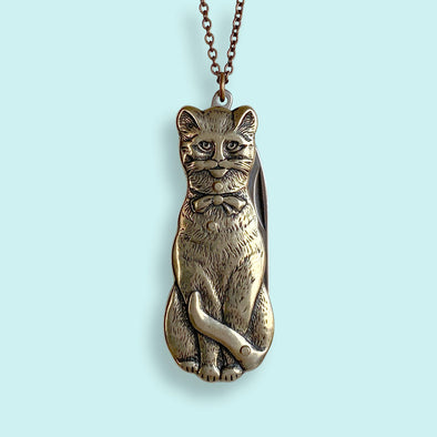 Cat Knife Necklace: 28 Inch