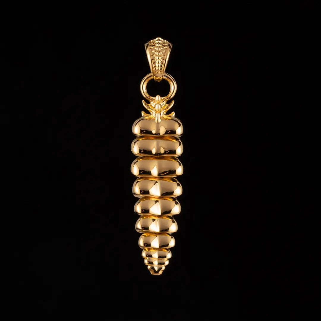 Rattlesnake Tail Pendant Black Chain