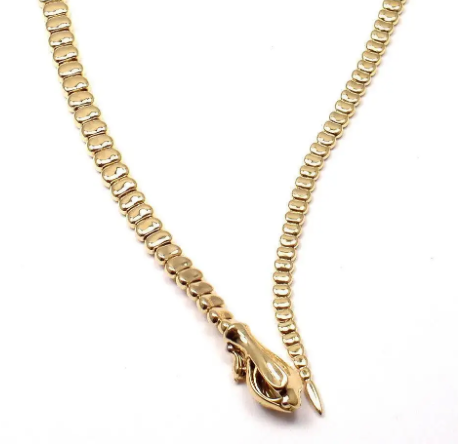 HoopLa Style - The Snake Lariat Chain Belt. Chunky steel 14K and silver: Yellow Gold