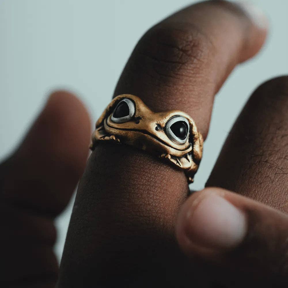 Tree Frog Ring: Brass / #11