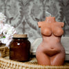 Large Curvy Woman Candle | Pillar Candle: Mauve