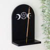 Black Triple Moon Incense Holder Shelf