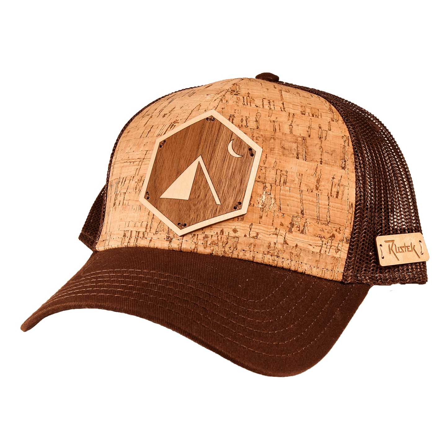 Camp Inlay Trucker Cap: Curved Brim