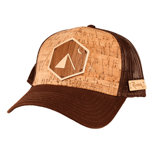 Camp Inlay Trucker Cap: Curved Brim