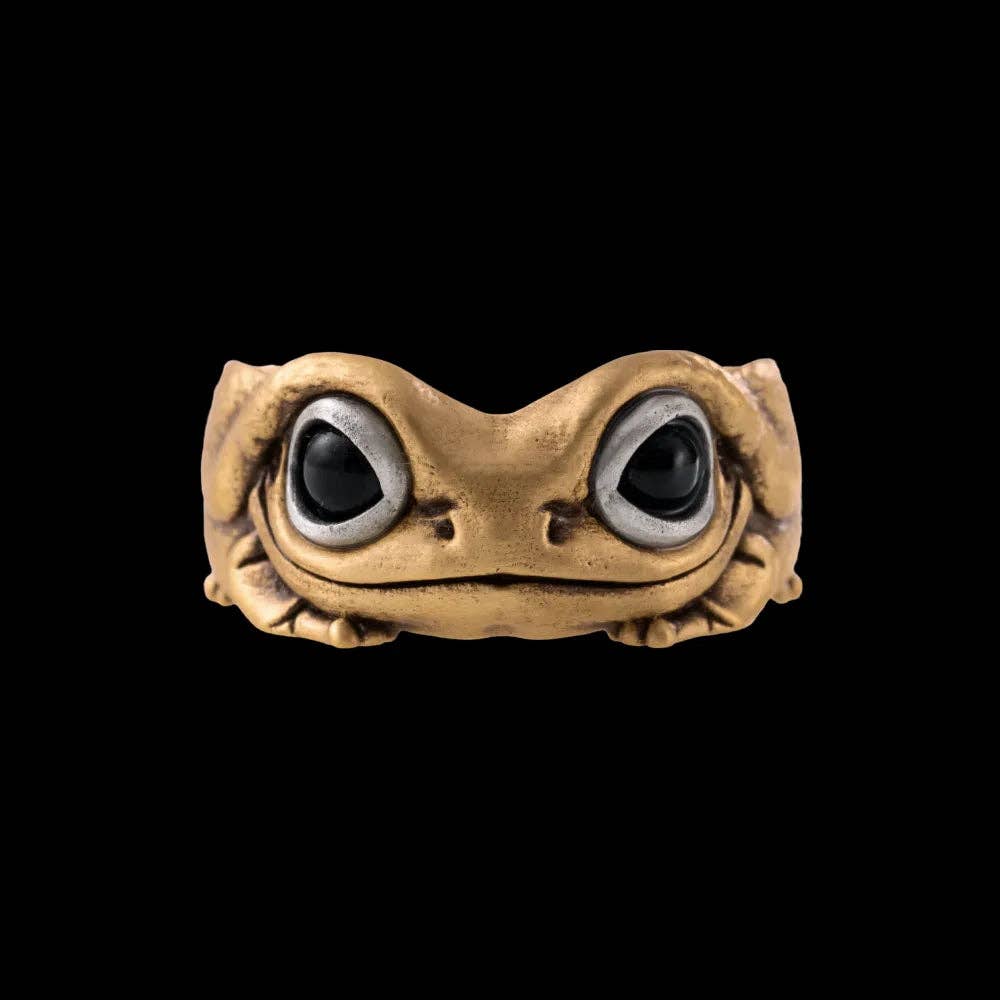 Tree Frog Ring: Brass / #11