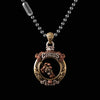 Circus Pendant: 21" / Brass / 4mm Black Ball Chain