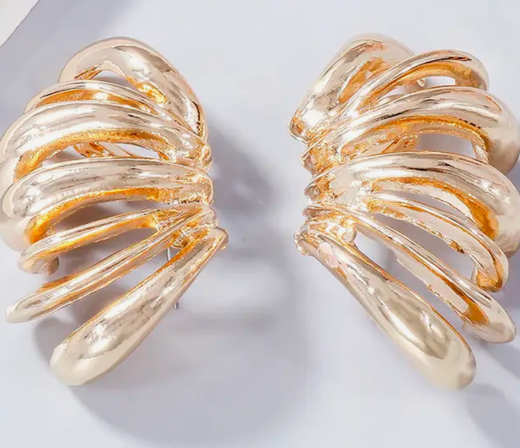 HoopLa Style - Whirlwind Earring. The Multi pierced  look Climber Ear Cuff: Yellow Gold