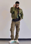 UTILITY CARGO MULTI TWILL PANTS OLIVE