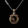 Circus Pendant: 21" / Brass / 4mm Black Ball Chain