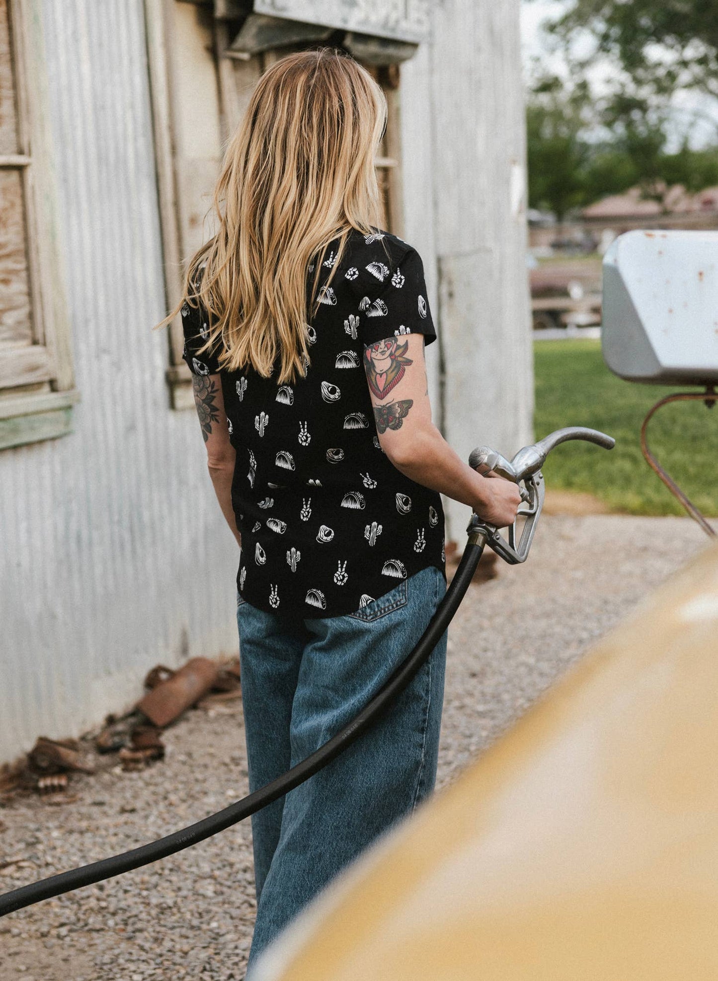 No Problemo Cactus Tacos Casual Button Down Shirt