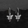 Sterling Silver Luna Moth Dangle Earrings 30x15mm