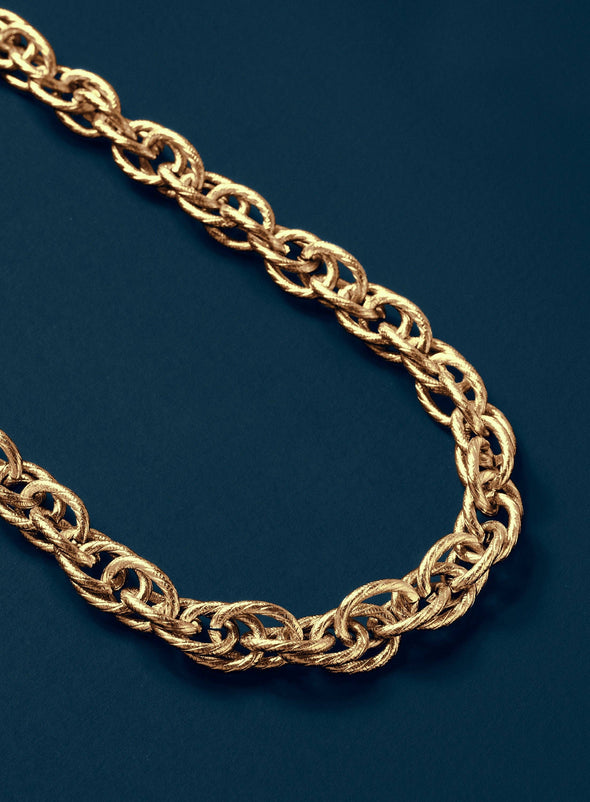 Men's Gold CHUNKY Thick Rope Chain Necklce: 20