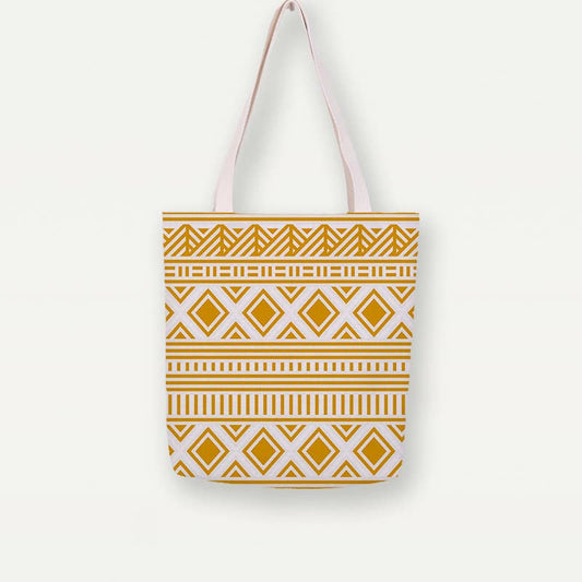 Yellow Pattern Tote Bag, Handbag