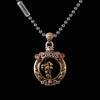 Circus Pendant: 21" / Brass / 4mm Black Ball Chain