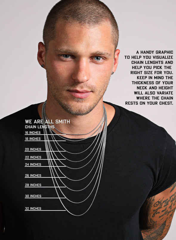 Waterproof 8mm Thick Cable Style Chain Necklace for men: 20