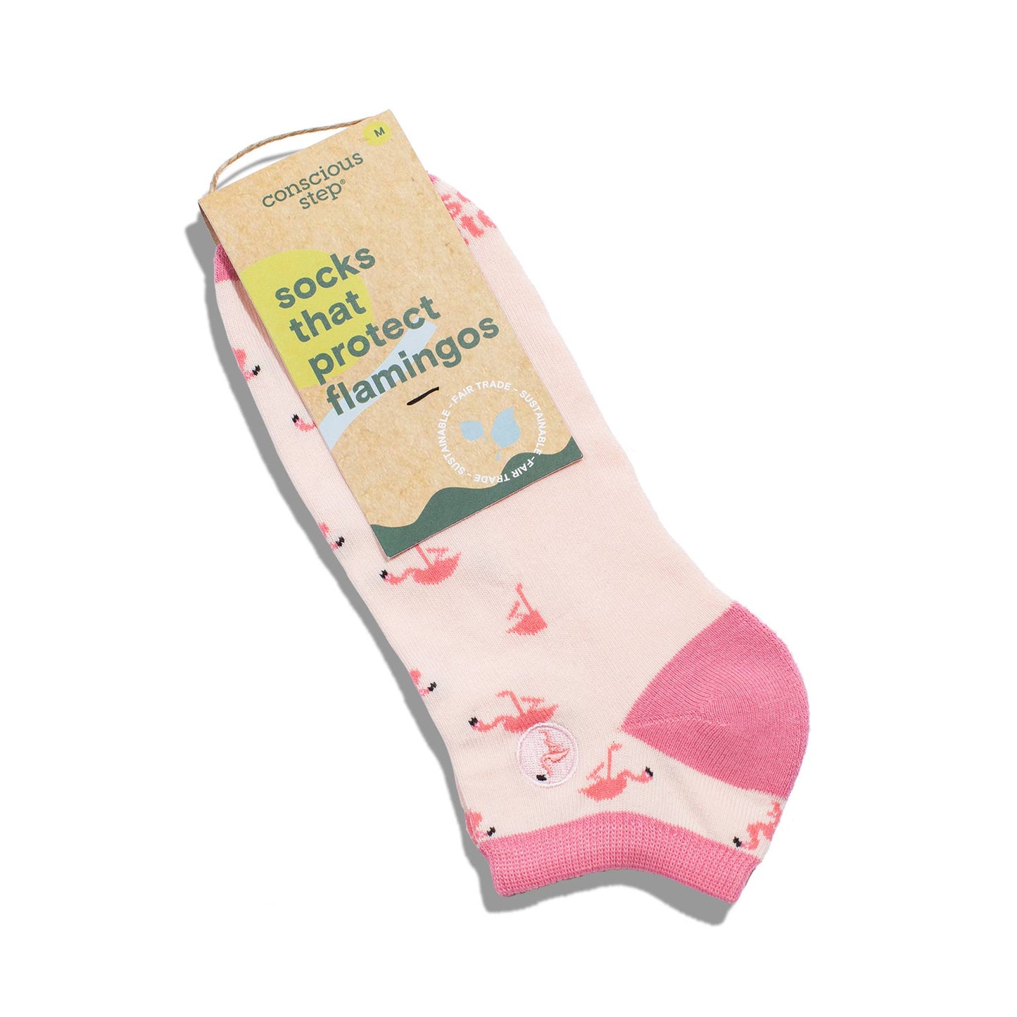 Ankle Socks that Protect Flamingos: Medium