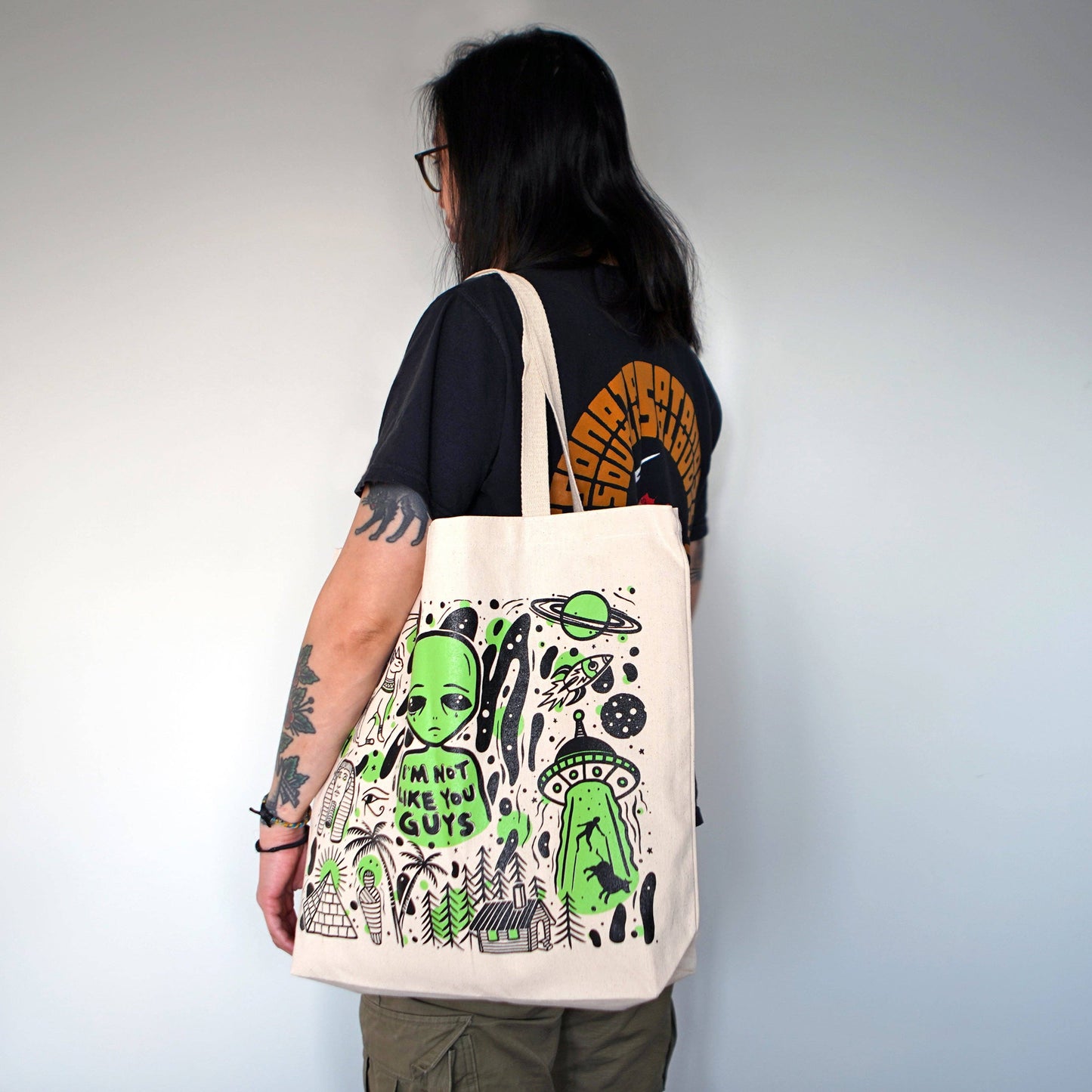 Stuntin Goods - Aliens Exist Tote Bag