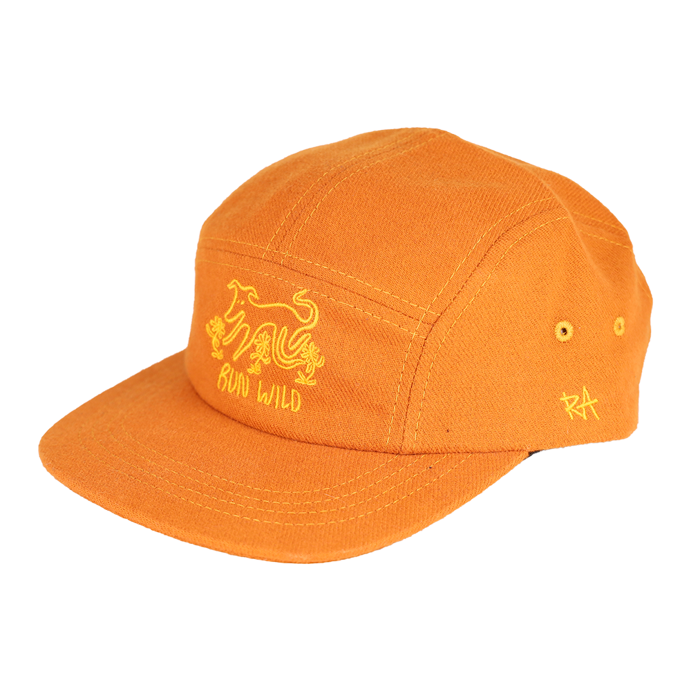 Run Wild Organic Cotton Camp Cap: Orange