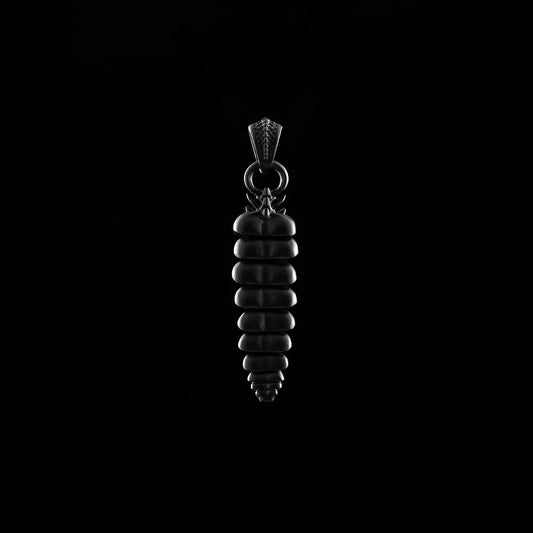 Rattlesnake Tail Pendant Black Chain