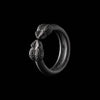 Amphisbaena Ring: Black / 9