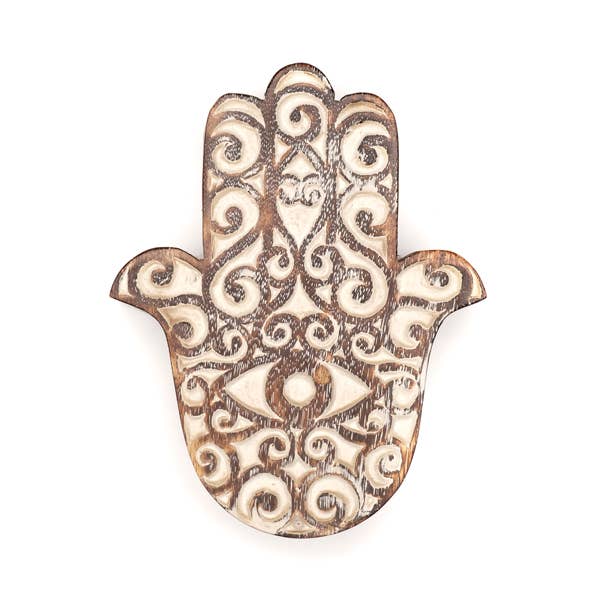 Antique Finish Pivot Box - Hamsa