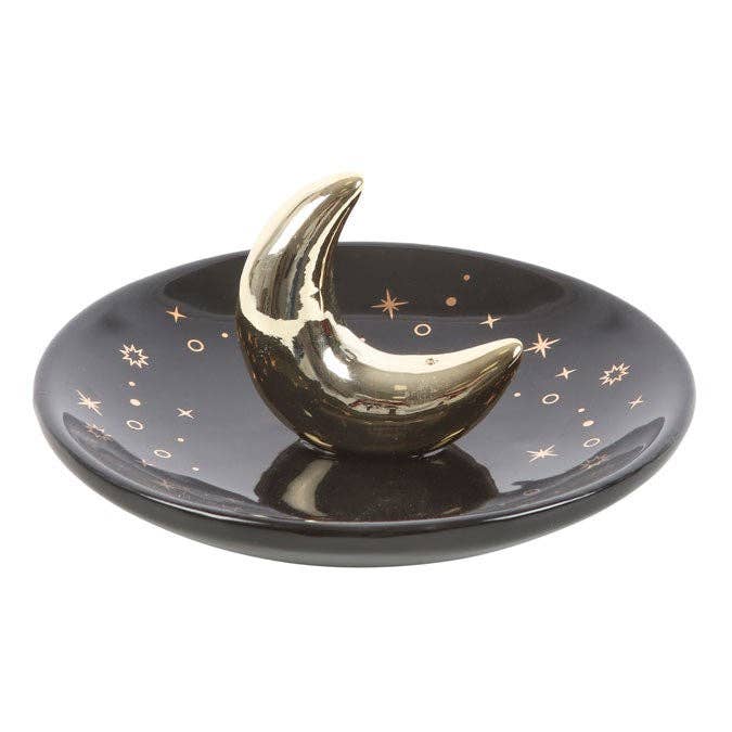 Something Different Wholesale - Gold Crescent Moon Incense Stick Holder