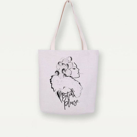 Study Room - B*tch Please Canvas Tote Bag, Handbag