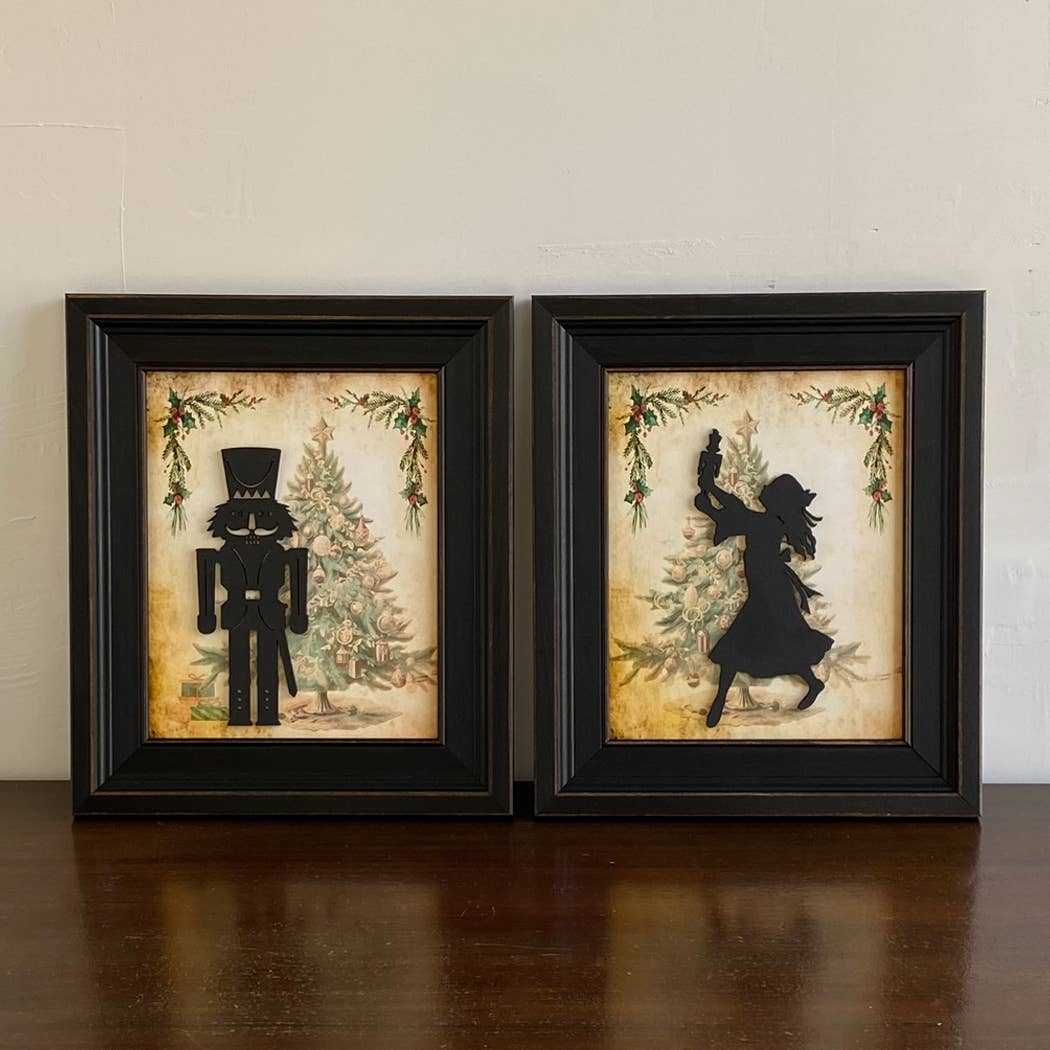 The Nutcracker Framed Wood Silhouette