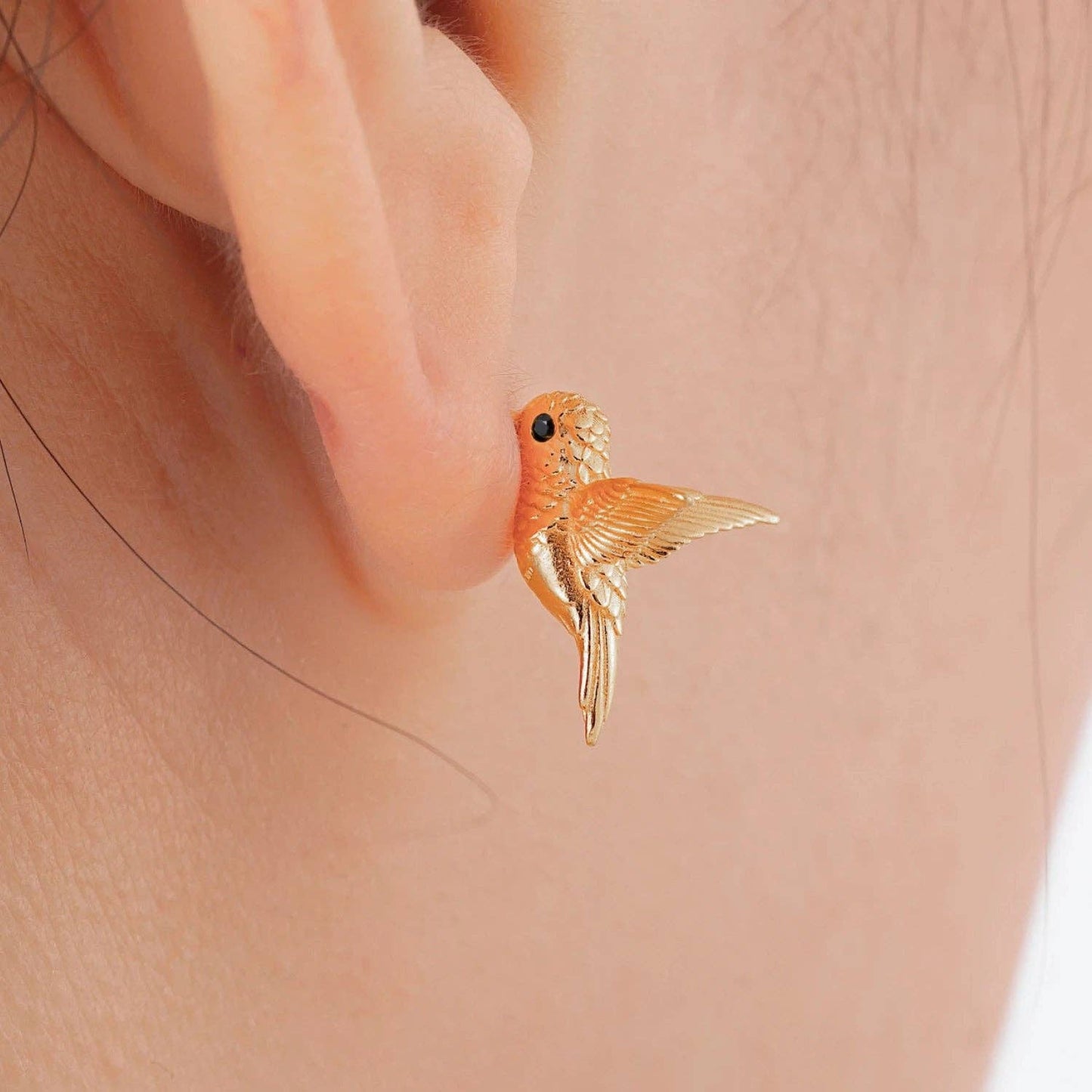 Hummingbird Earrings: Gold Vermeil