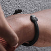 Amphisbaena Bracelet: Black / 8"