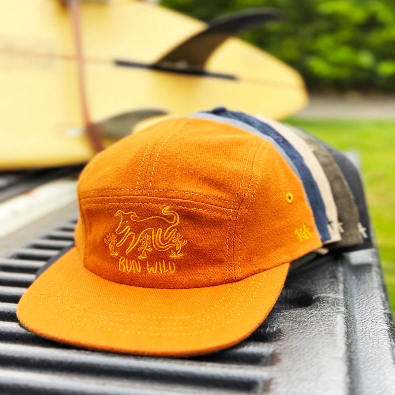 Run Wild Organic Cotton Camp Cap: Orange