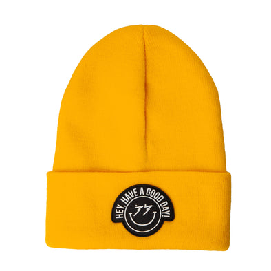 Fisura - "Hey have a good day" mustard beanie