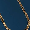 5mm 14K Gold plated Stainless Steel Bevel Cuban Chain: 20"