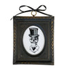 Gentleman and Lady Skull Print Set in Black & Brass Frame