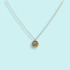 Gold Evil Eye Medallion Necklace: 18 Inch