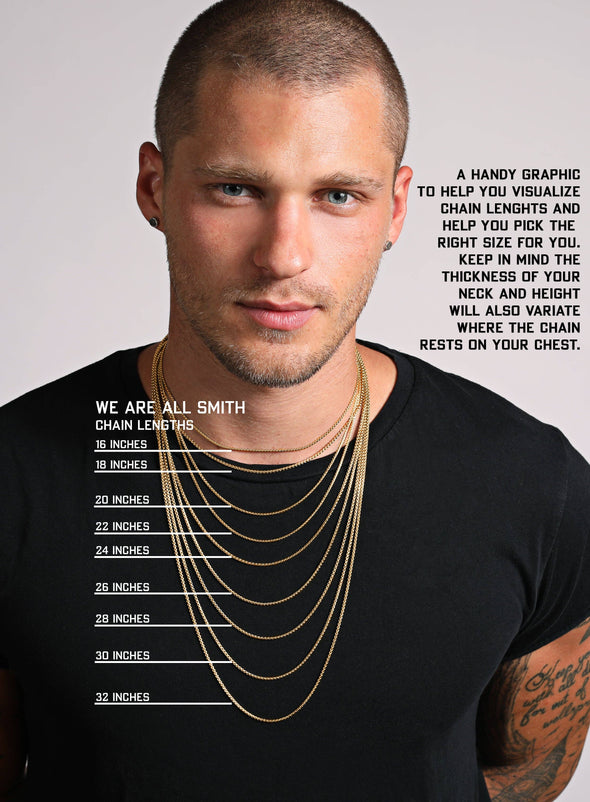 Men's Gold Necklace 7mm Thick Cable Chain: 20