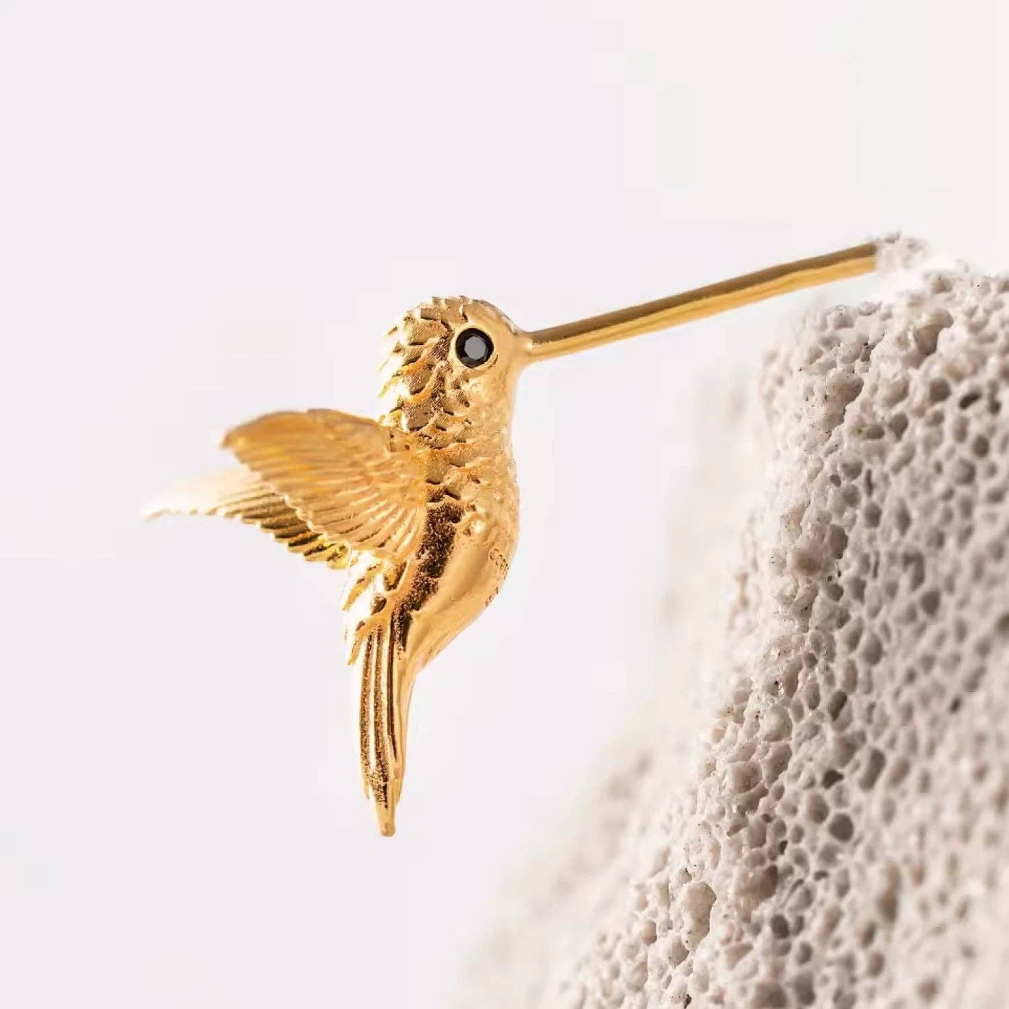 Hummingbird Earrings: Gold Vermeil