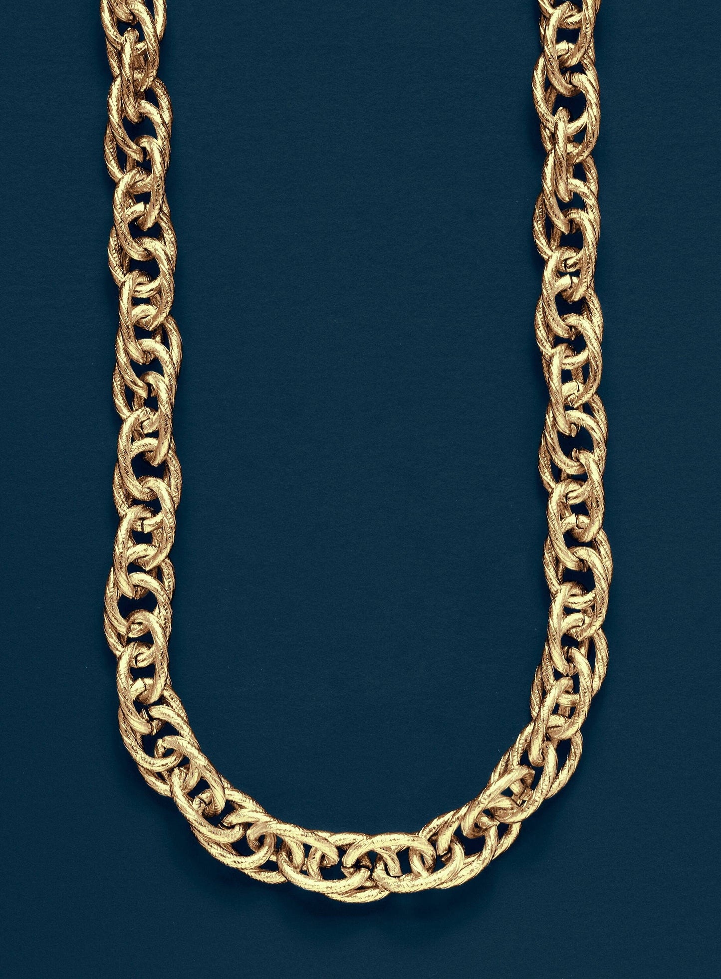 Men's Gold CHUNKY Thick Rope Chain Necklce: 20