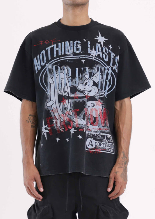 NOTHING LASTS FOREVER TEE BLACK