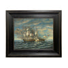 USS Constitution and HMS Guerriere Framed Oil Painting Print: 8" x 10"