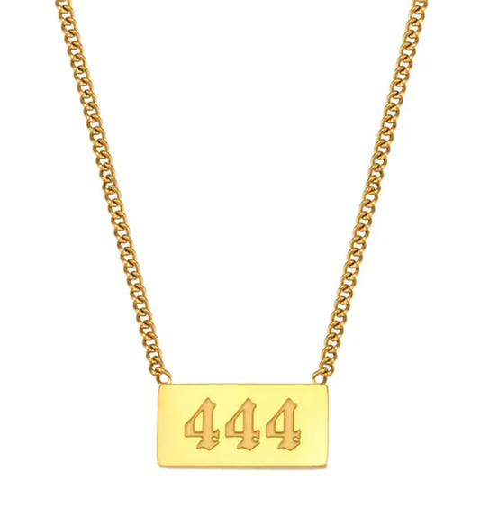 HoopLa Style - 111 Angel Number Talisman Layering Necklace waterproof: 444